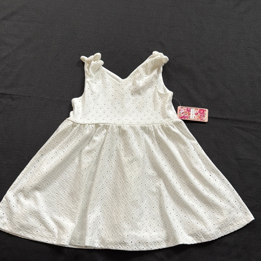 Btween White Sleeveless V-Neck Sundress‎ Kid size 4